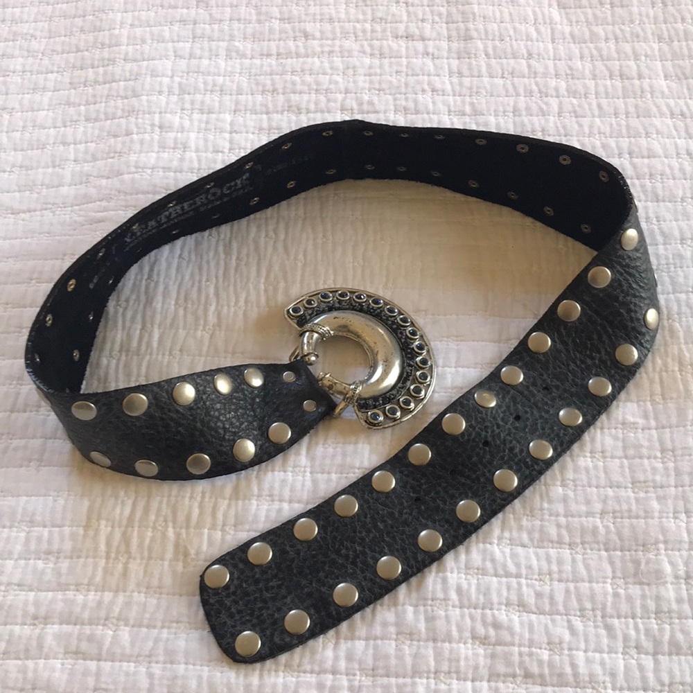 Leatherock Genuine Leather Belt Silver Buckle